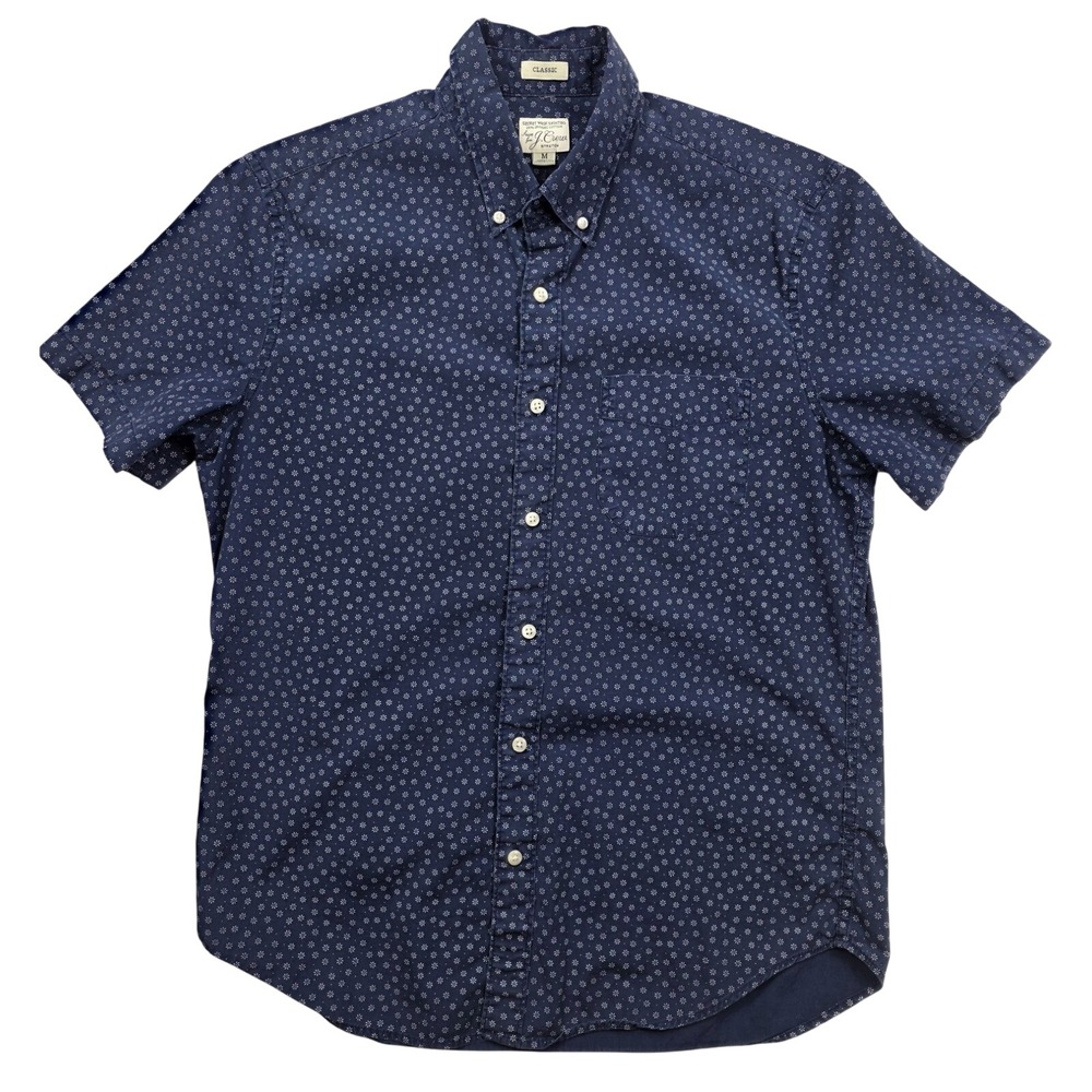 J. Crew Classic Fit Secret Wash Shirting Blue Button Down S/S Shirt Men's Size M